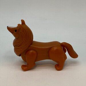Vintage Playskool Lil Playmates Brown Collie Dog Figurine